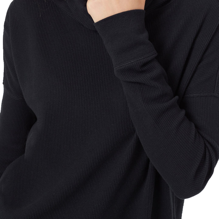 Tentree TreeWaffle Turtleneck Long-Sleeve Top - Women's Meteorite Black
