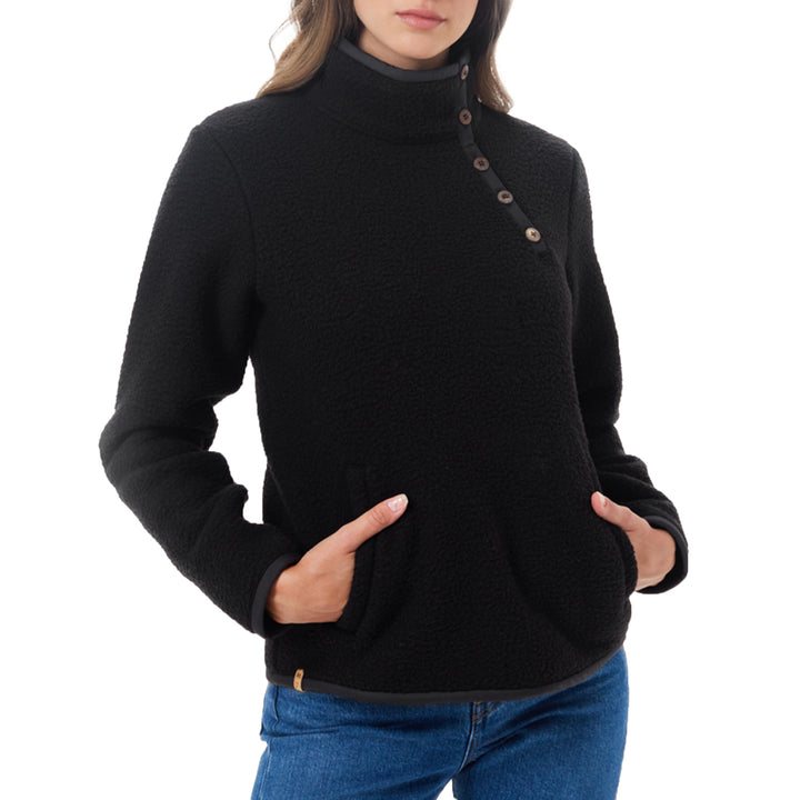 Tentree EcoLoft Kalucha Fleece Pullover - Women's Meteorite Black
