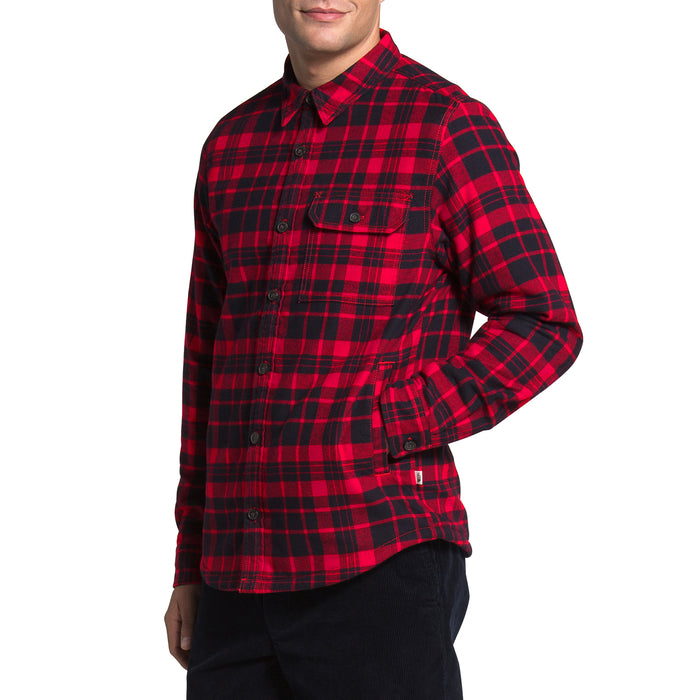 The North Face Campshire Long-Sleeve Shirt - Men's TNF Red Heritage Medium Two Color Plaid