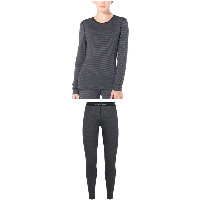 Icebreaker Oasis 200 Baselayer Crew Top + Bottoms - Women's