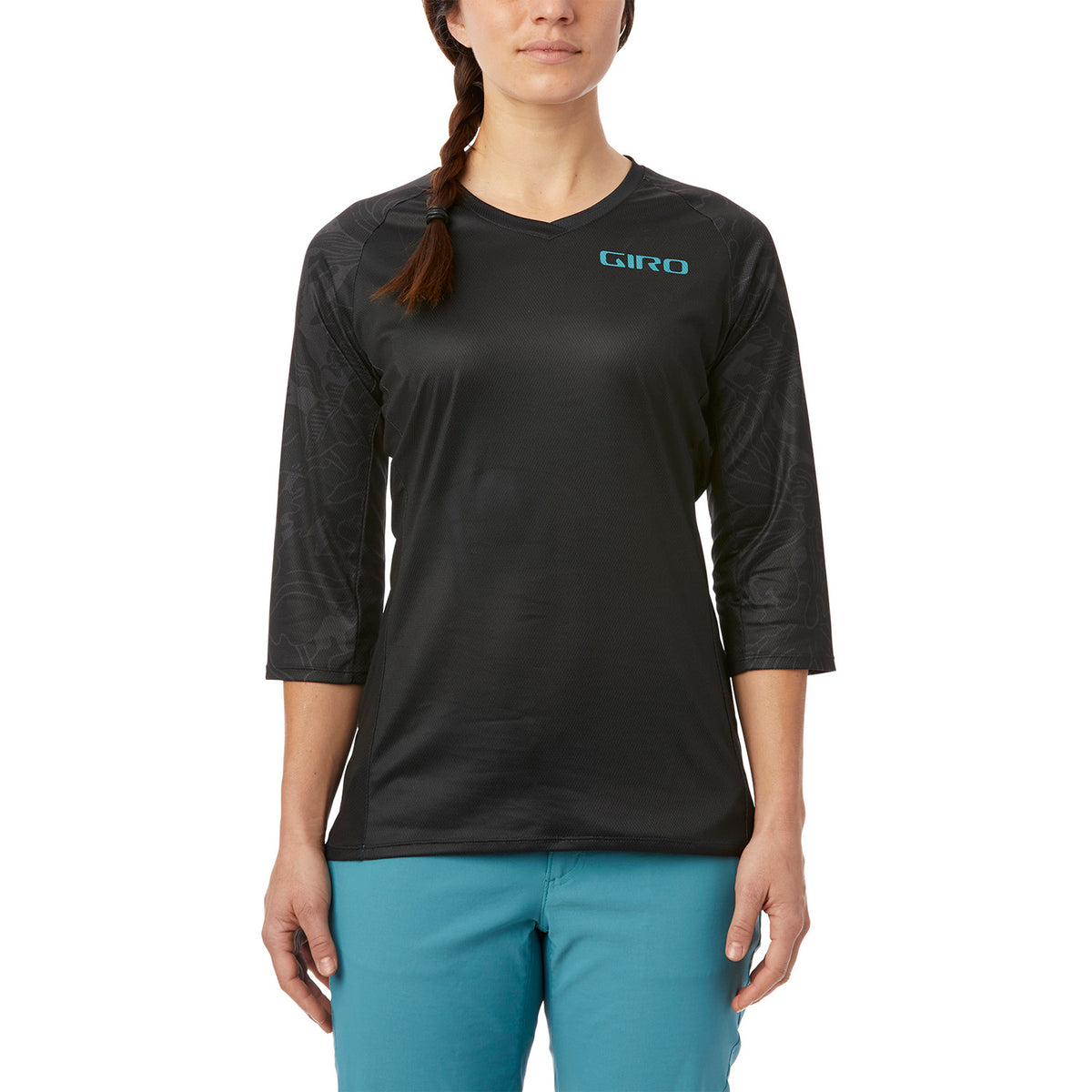 Giro Roust 3/4 Jersey - Women's Black Floral