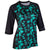 DHaRCO 3/4 Sleeve Jersey - Women's Aqua Party Print