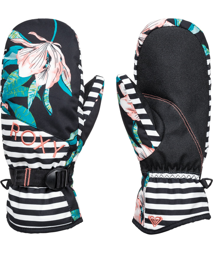 Roxy Jetty SE Mittens - Women's True Black Tropical Day