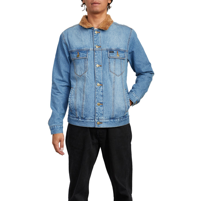 RVCA Daggers Denim Sherpa Jacket - Men's Vintage Indigo