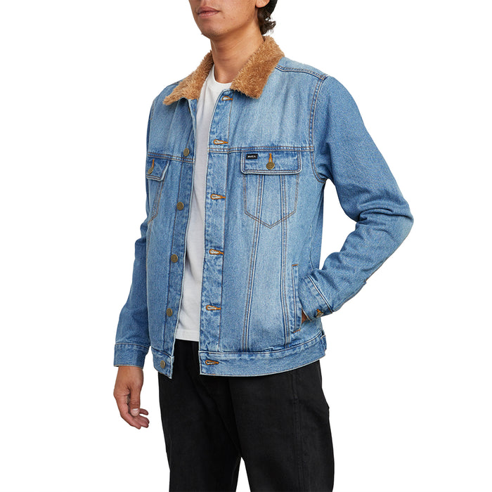 RVCA Daggers Denim Sherpa Jacket - Men's Vintage Indigo