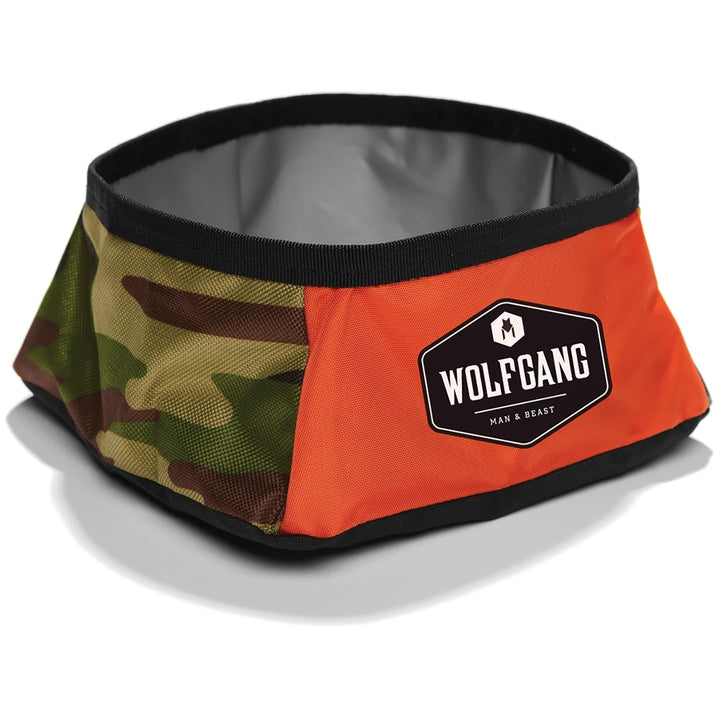 Wolfgang Man & Beast Field Dog Bowl Camo/Orange