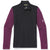 Smartwool Merino 250 Baselayer Pattern Zip T - Boys' Charcoal Heather/Sangria Heather
