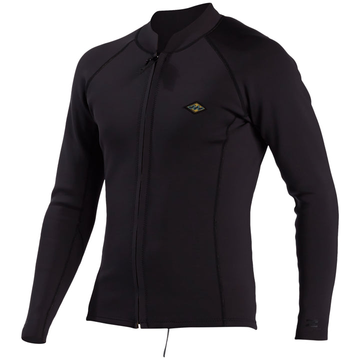 Billabong 1mm Revolution Front Zip Wetsuit Jacket Antique Black