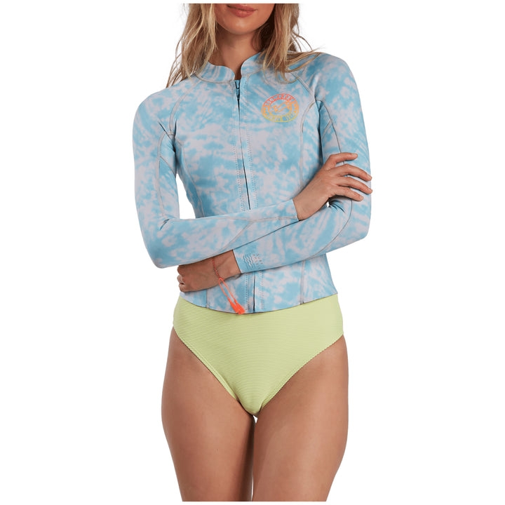 Billabong Peeky Wetsuit Jacket - Women's Island Blue Neo