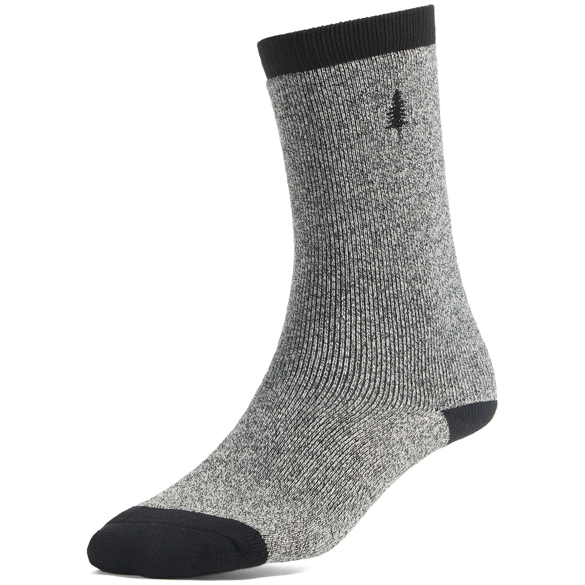 Tentree Selkirk Embroidered Socks Hi Rise Grey Marled