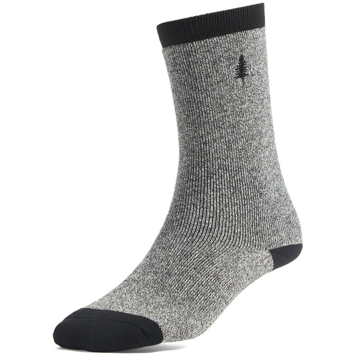 Tentree Selkirk Embroidered Socks Hi Rise Grey Marled