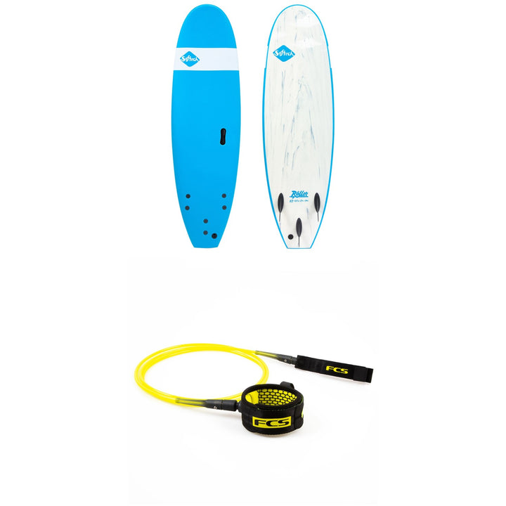 Softech Roller 8'0" Surfboard + FCS 8' All Around Essential Leash