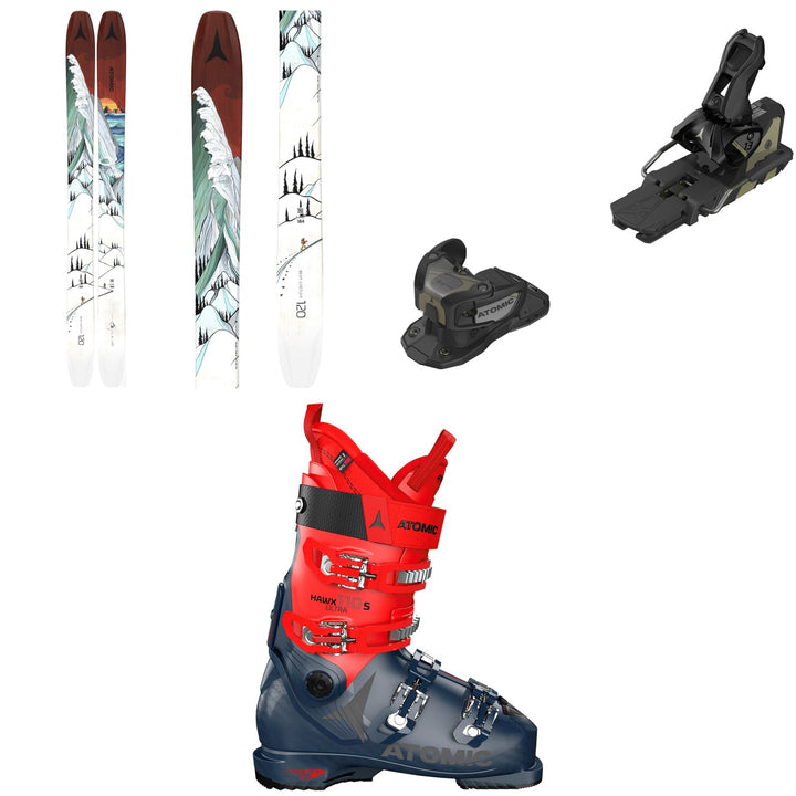 Atomic Bent Chetler 120 Skis + STH2 WTR 16 Ski Bindings + Hawx Ultra 110 S Ski Boots 2021