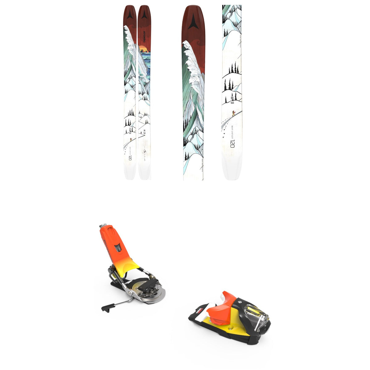 Atomic Bent Chetler 120 Skis + Look Pivot 14 GW Ski Bindings 2021