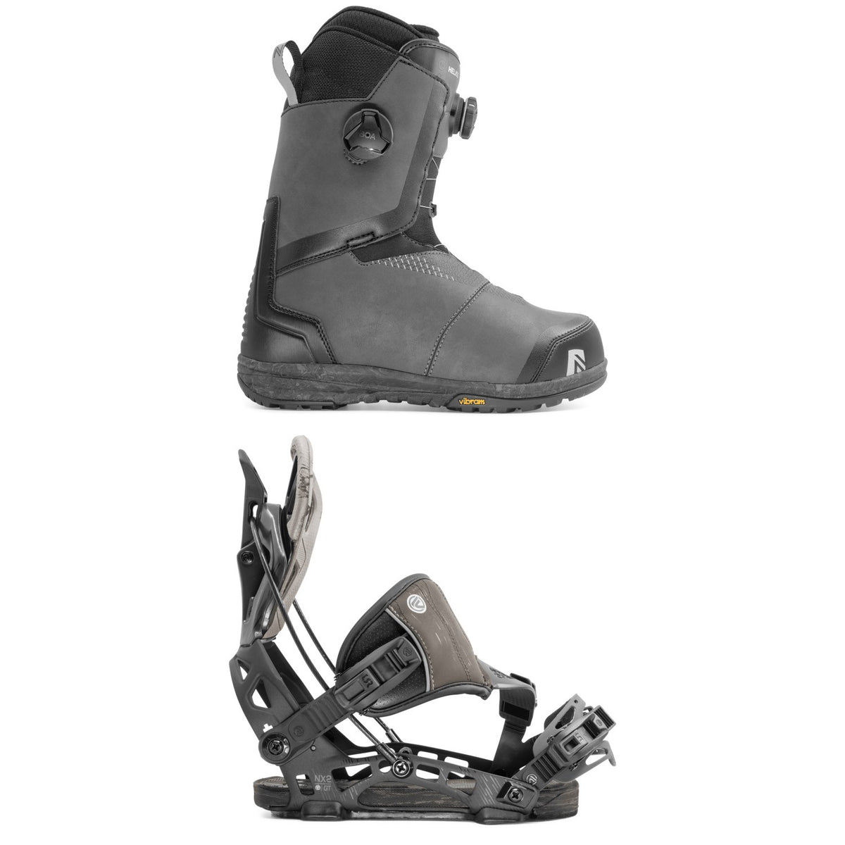 Nidecker Helios Focus Boa Snowboard Boots + Flow NX2-GT Hybrid Snowboard Bindings 2020