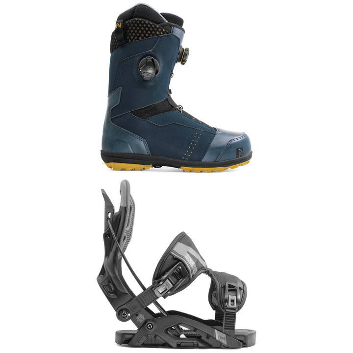 Nidecker Triton Focus Boa Snowboard Boots + Flow Fuse Fusion Snowboard Bindings 2020