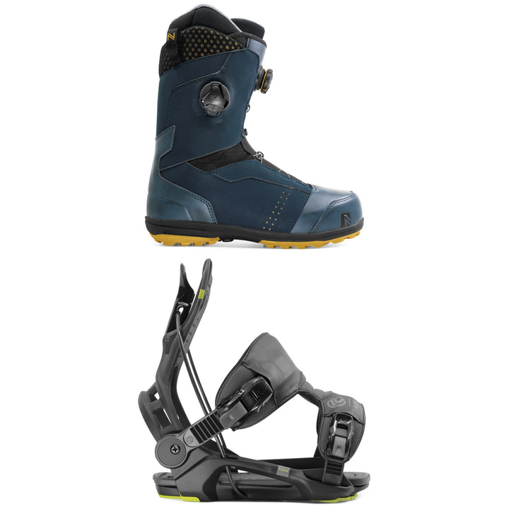 Nidecker Triton Focus Boa Snowboard Boots + Flow Fenix Snowboard Bindings 2020