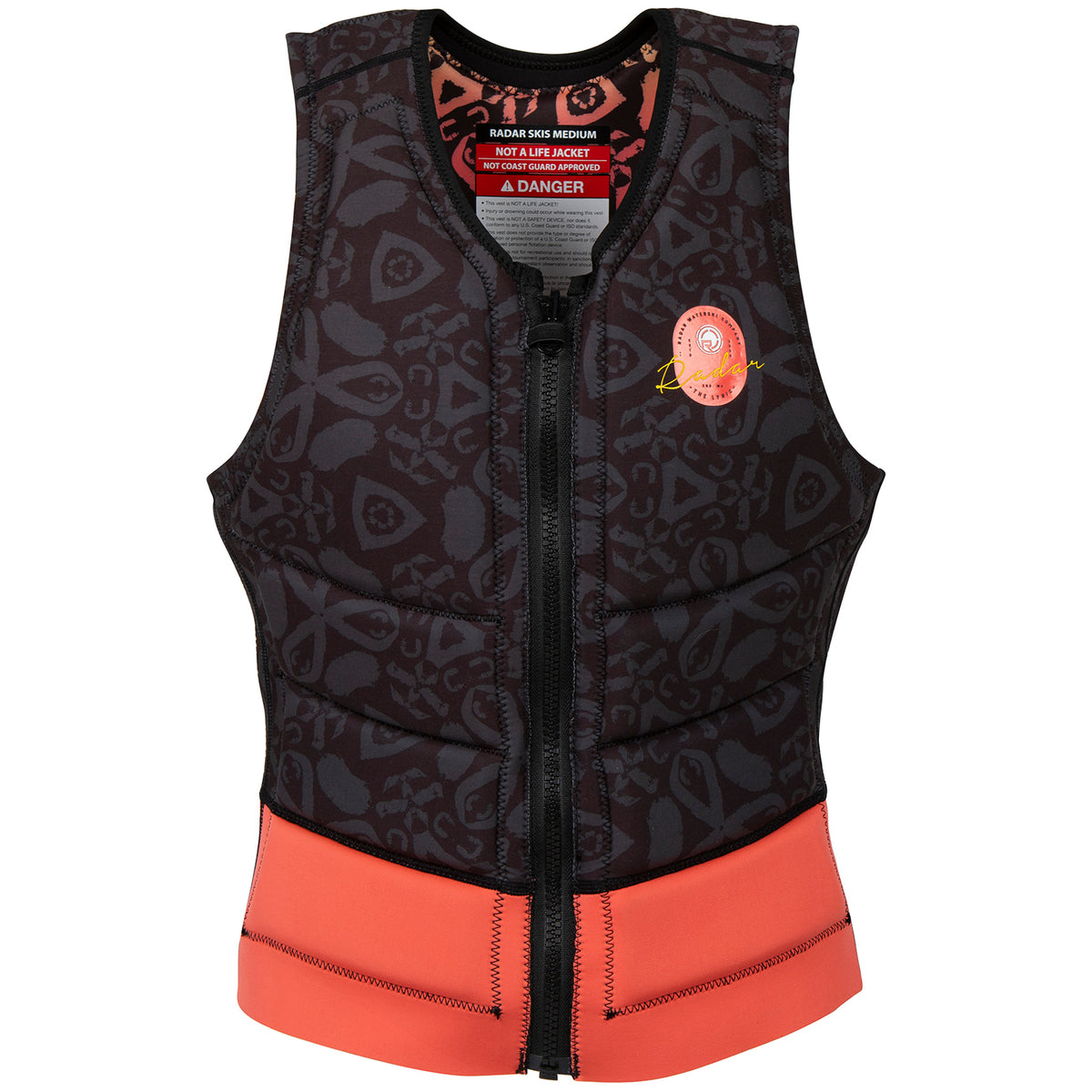 Radar Lyric Reversible Impact Waterski Vest - Women's 2021 Black/Coral
