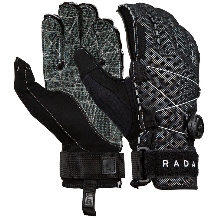 Radar Vapor-K Boa Inside-Out Waterski Golves Black/Grey Ariaprene