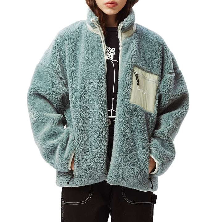 Obey Clothing Mesa Sherpa Jacket - Women's Mineral Blue