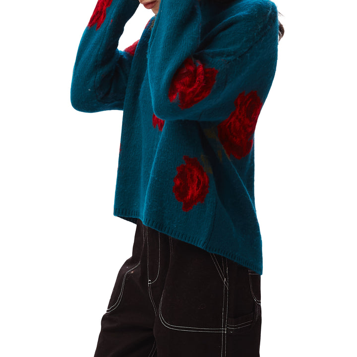 Obey Clothing Rhyme Crew Sweater - Women's Light Blue Multi