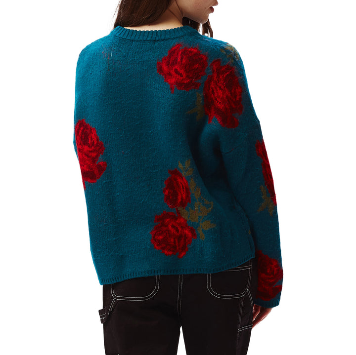 Obey Clothing Rhyme Crew Sweater - Women's Light Blue Multi