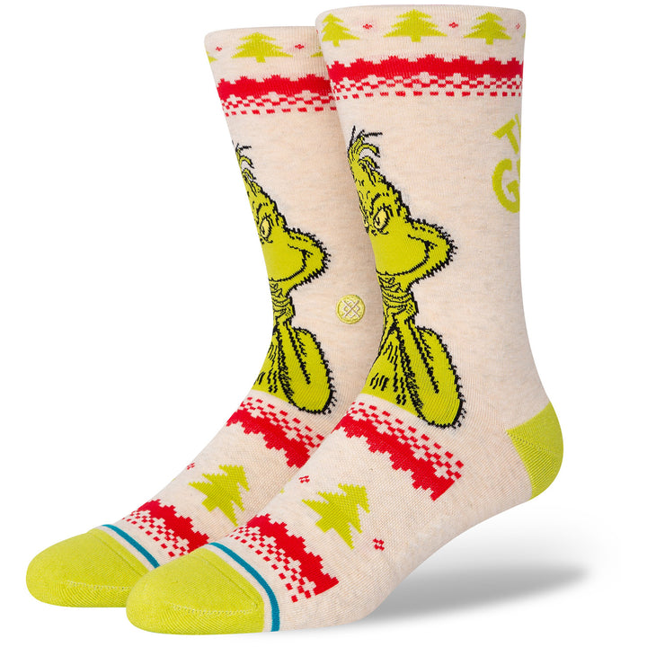 Stance Grinch Sweater Socks Canvas