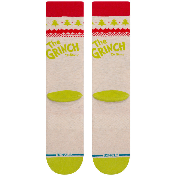 Stance Grinch Sweater Socks Canvas