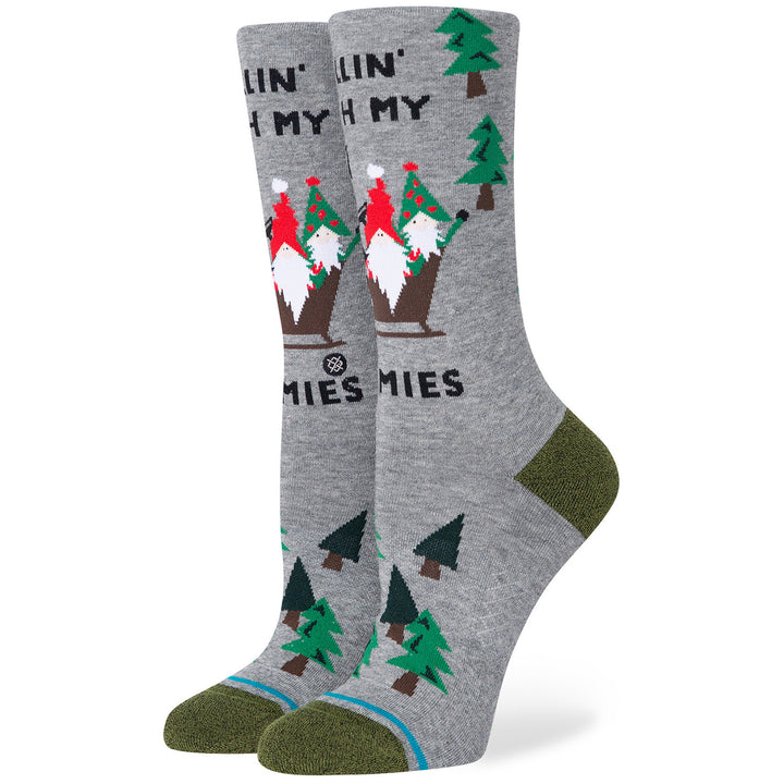 Stance Rollin With My Gnomies Socks - Women's Heather Grey