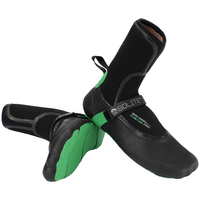 Solite 3mm Custom Pro Wetsuit Boots Black/Green
