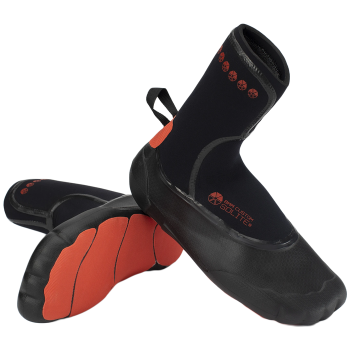 Solite 8mm Custom Wetsuit Boots Black/Red