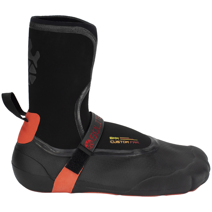 Solite 8mm Custom Fire Wetsuit Boots Black/Red
