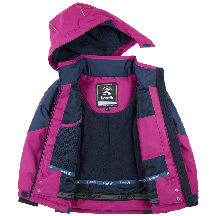 Kamik Min Min Jacket - Girls' Berry/Charcoal