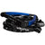Ronix 11" Hide Grip Handle + 25 ft 4-Section PU Syn. Bungee Surf Rope Blue