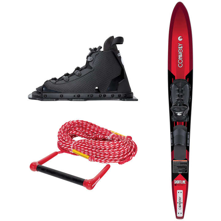 Connelly Shortline Slalom Waterski + Swerve w/RTS Bindings + Rope