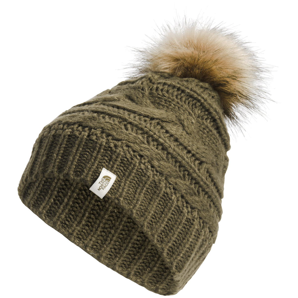 The North Face Triple Cable Beanie New Taupe Green