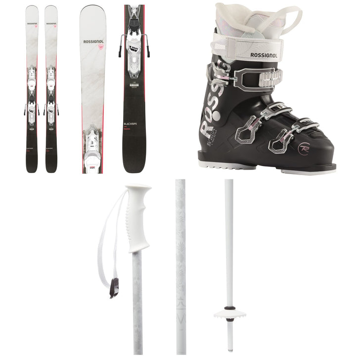 Rossignol Black Ops Dreamer Skis + Xpress 10 GW Bindings + Kelia 50 Ski Boots - Women's 2021 + evo Double-E Ski Poles 2020