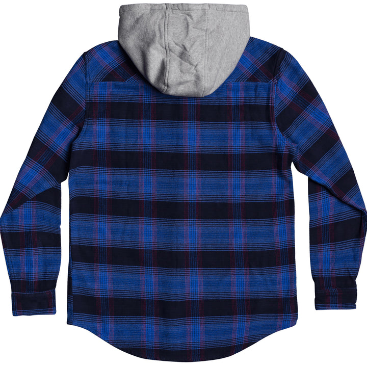 Quiksilver Chain Rails Long-Sleeve Hooded Shirt Blue Yonder Chainrails