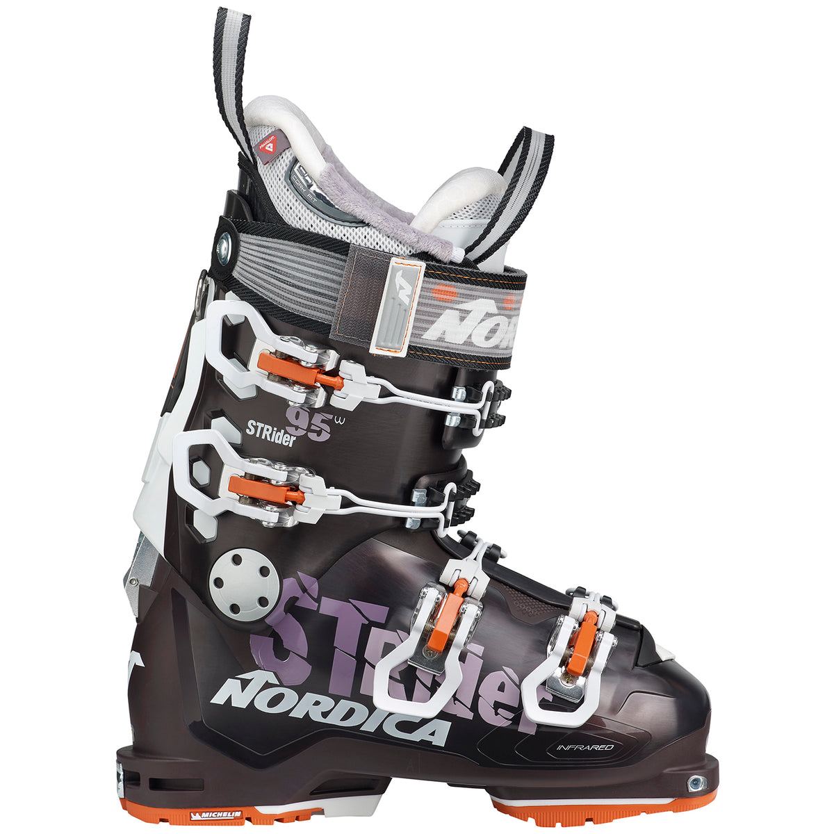 Nordica Strider 95 W DYN Alpine Touring Ski Boots - Women's 2020 Dark Purple/White/Orange