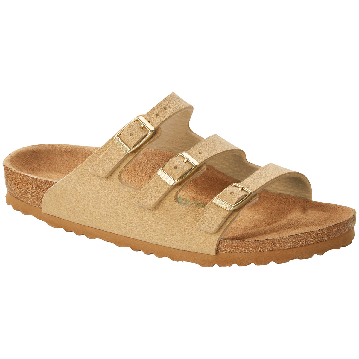 Birkenstock Florida Birkibuc Vegan Sandals - Women's Latte Cream