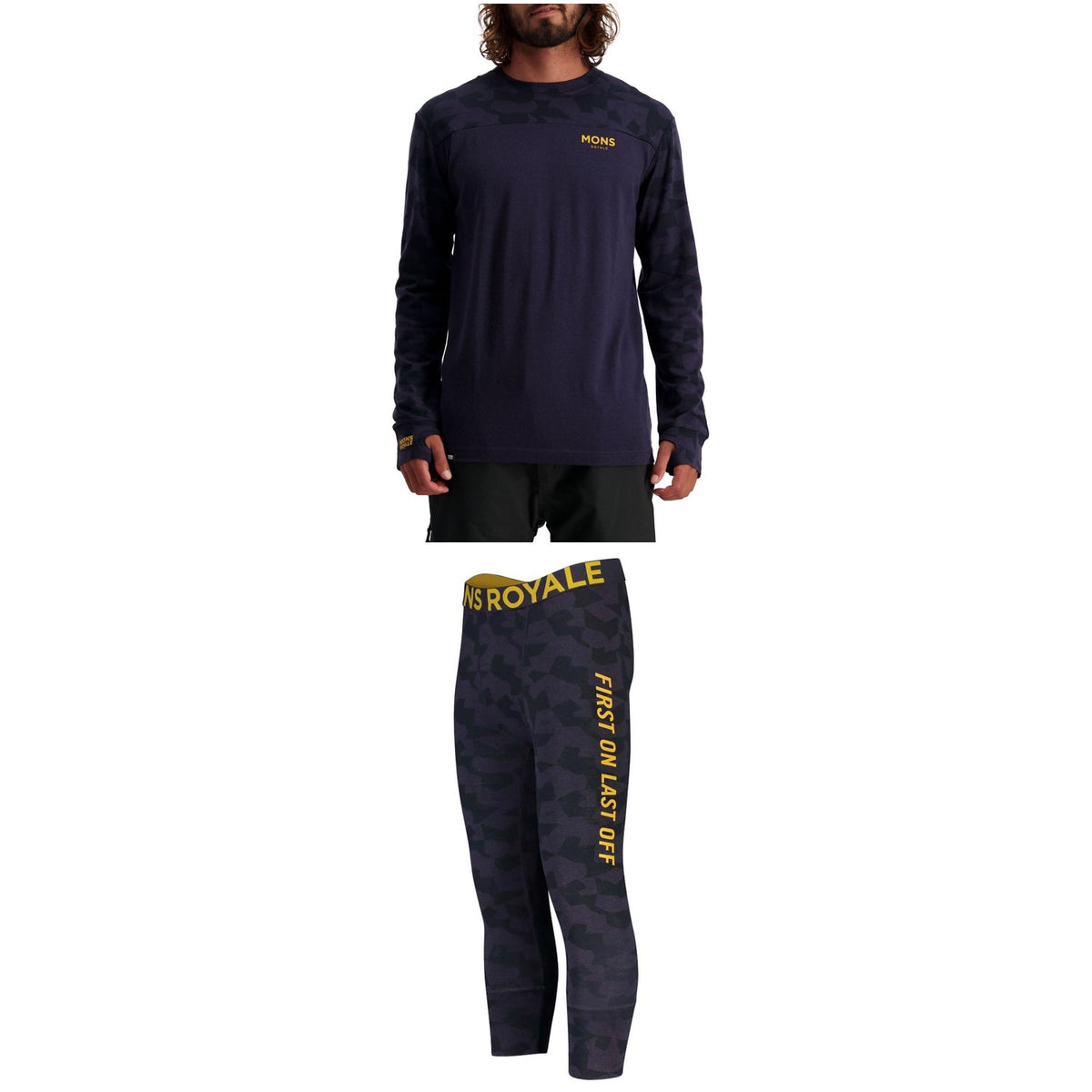 MONS ROYALE Yotei Tech Long Sleeve Top + Shaun-Off 3/4 Leggings 2021