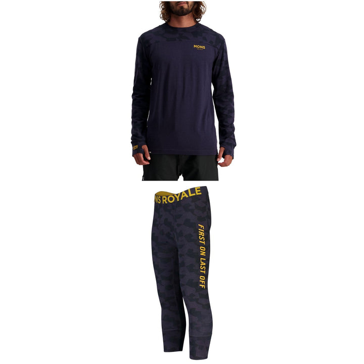 MONS ROYALE Yotei Tech Long Sleeve Top + Shaun-Off 3/4 Leggings 2021