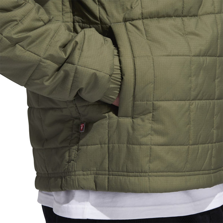 Adidas Quilted Jacket - Unisex Legend Green/Feather Grey