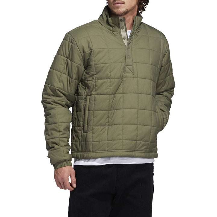 Adidas Quilted Jacket - Unisex Legend Green/Feather Grey