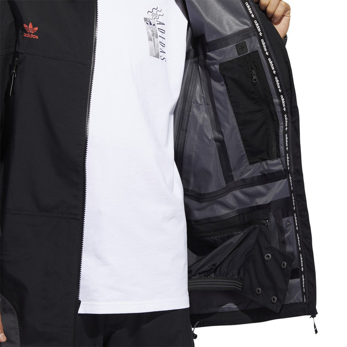 Adidas 3L 20K Jacket - Men's Black/Utility Black/Orange