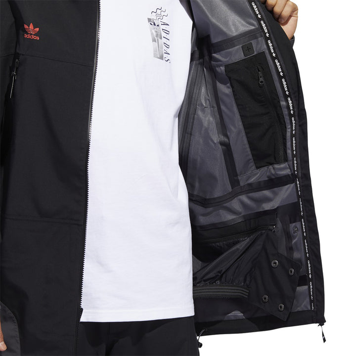 Adidas 3L 20K Jacket - Men's Black/Utility Black/Orange