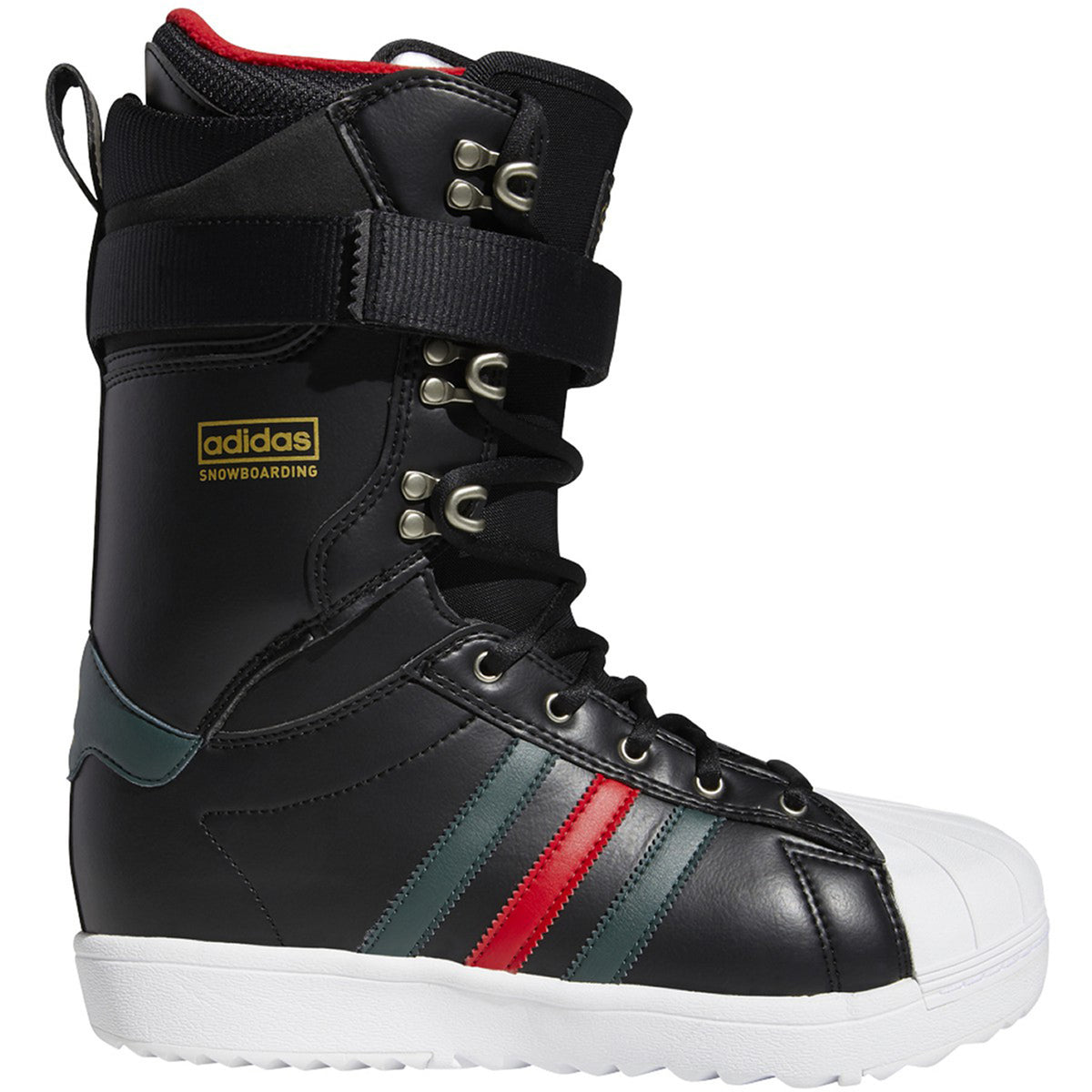 Adidas Superstar ADV Snowboard Boots 2021 Core Black/Mineral Green/Scarlet