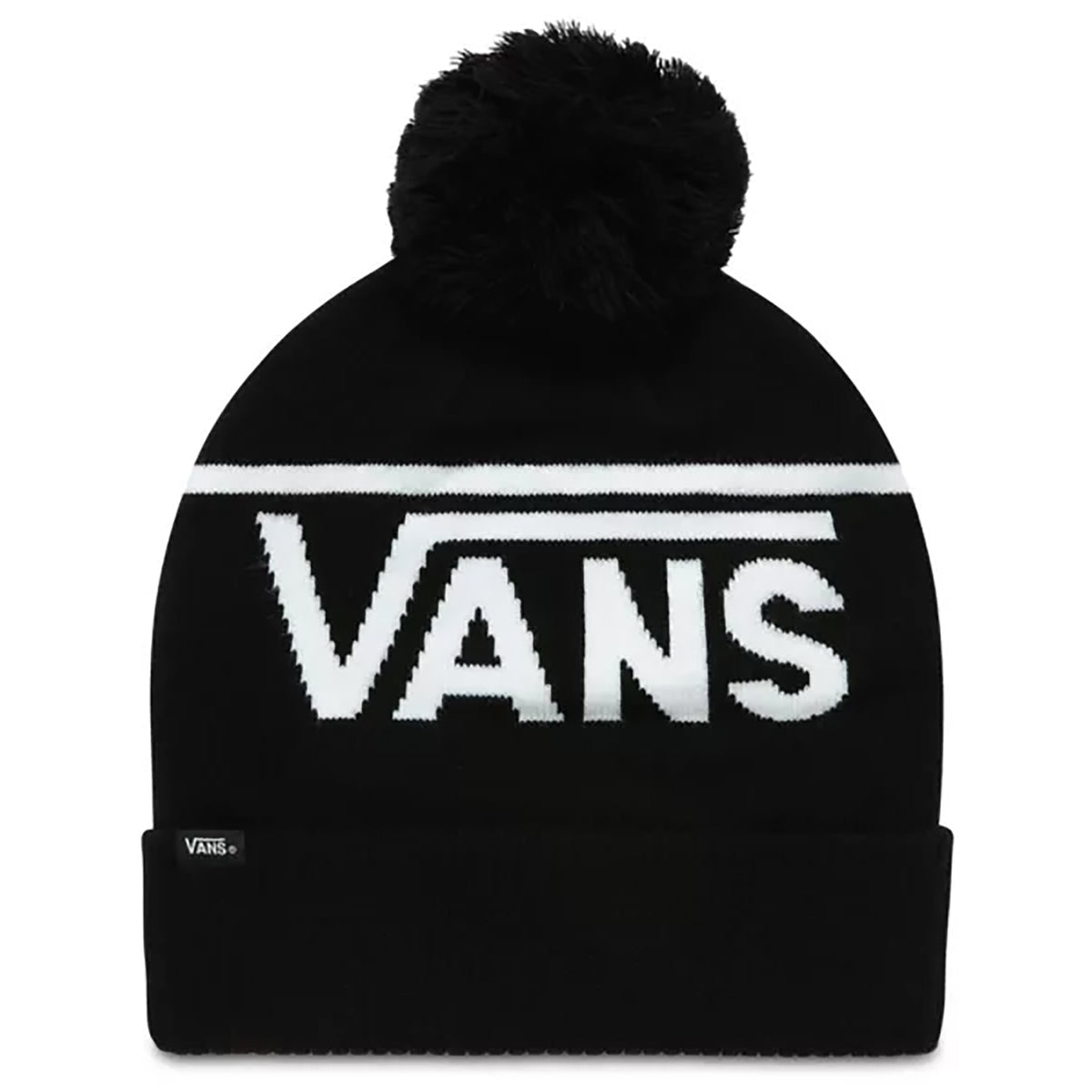 Vans Stripe Pom Beanie Black/White