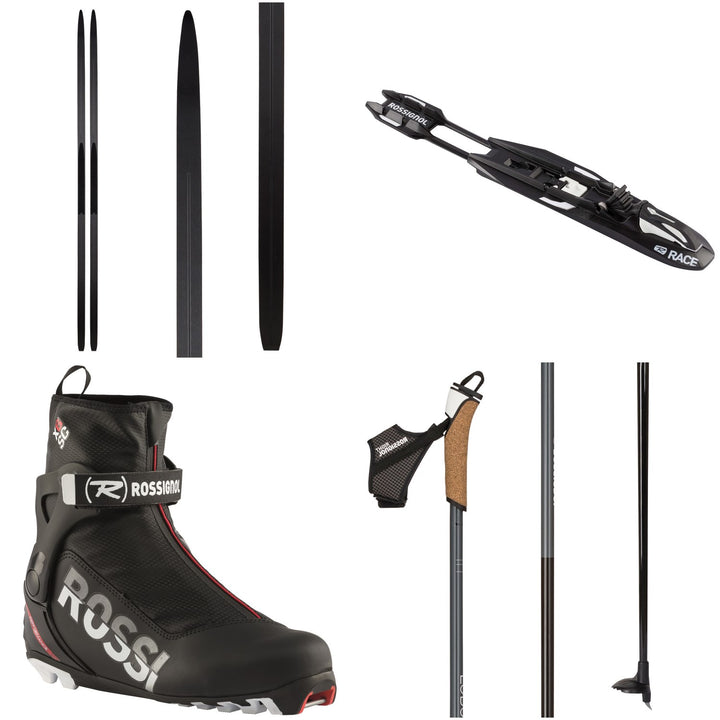 Rossignol Delta Sport R-Skin IFP Cross Country Skis + Race Bindings + X-6 SC Race Boots + Force 3 Poles 2021