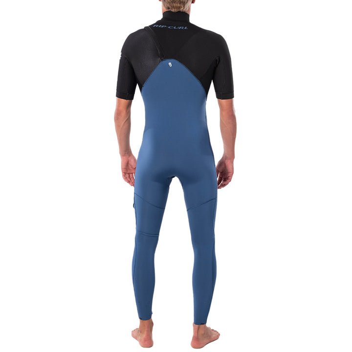 Rip Curl 2mm E Bomb Zip Free Short Sleeve Wetsuit Black/Blue